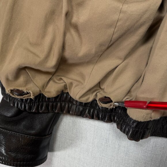 Vintage Columbia Leather Bomber Jacket Brown Zip Front Pockets Lined Size XL - Picture 11 of 16